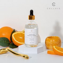 CELLVIS VitaTree 90 Brightening Ampoule 100ml Professional Aesthetic Grade Vitamin C Antioxidant Skin Tone Improvement Serum _ Made in Korea